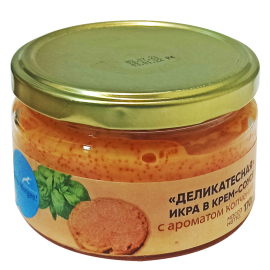 Икра деликатесная в крем-соусе "Гутен Морген" с ароматом копчения 170г